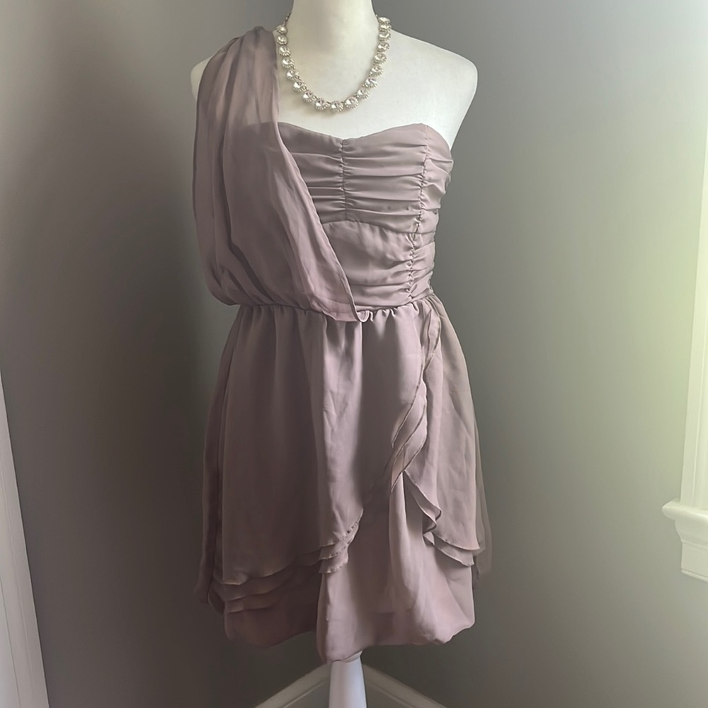 Yumi Cocktail Dress- Taupe